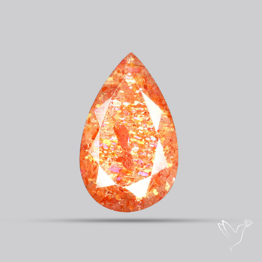 Faceted Tanzanian Confetti Sunstone