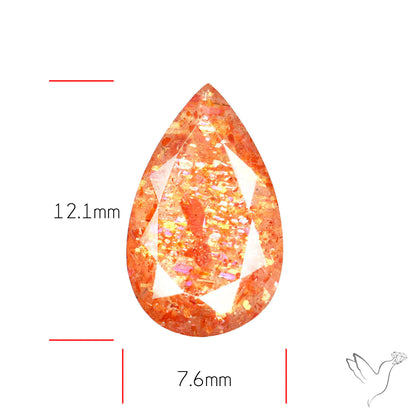 Faceted Tanzanian Confetti Sunstone