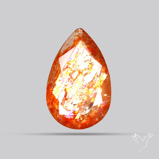 Faceted Tanzanian Confetti Sunstone