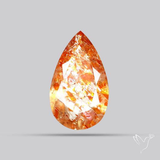 Faceted Tanzanian Confetti Sunstone