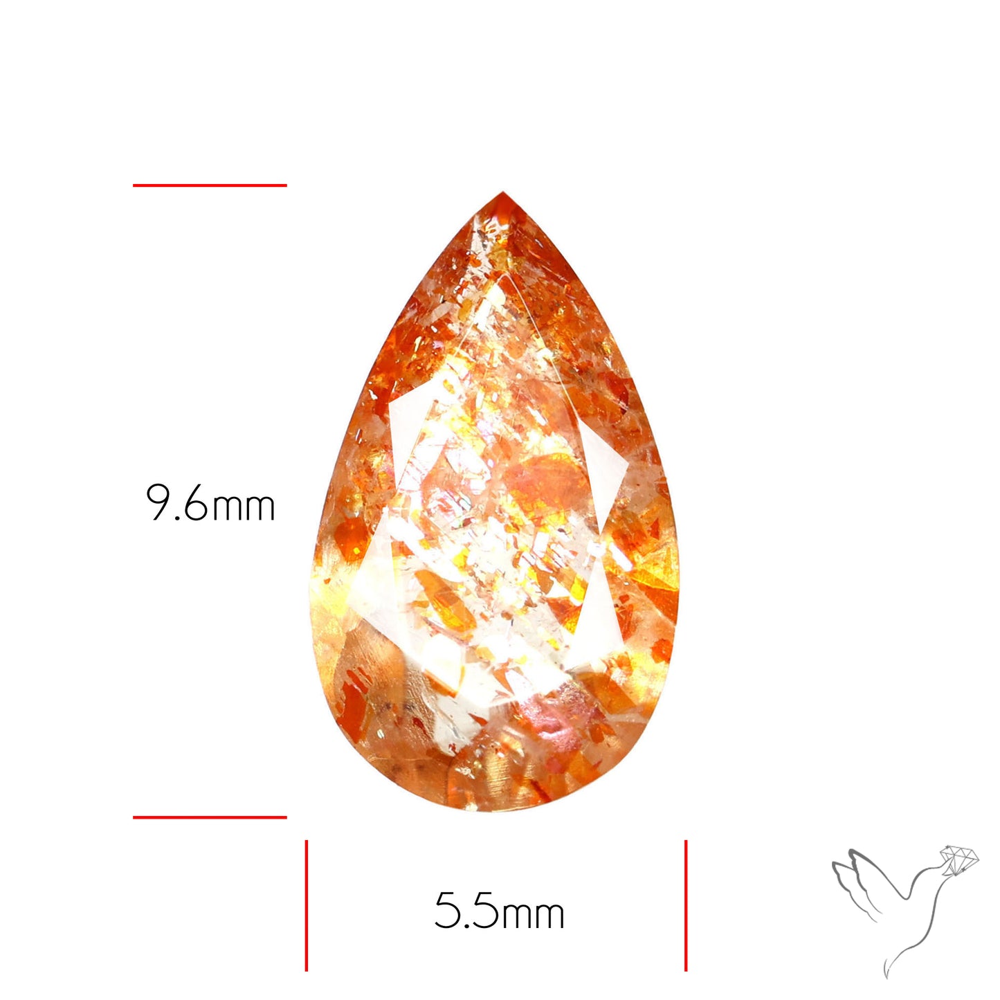 Faceted Tanzanian Confetti Sunstone
