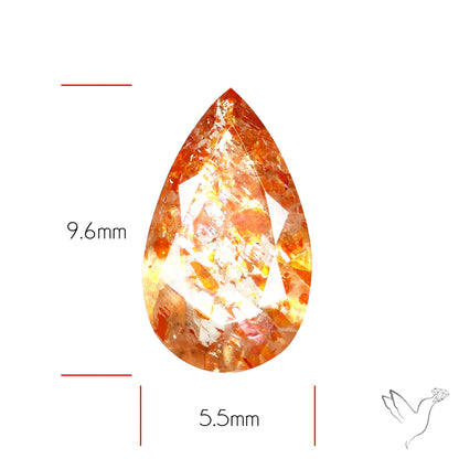 Faceted Tanzanian Confetti Sunstone