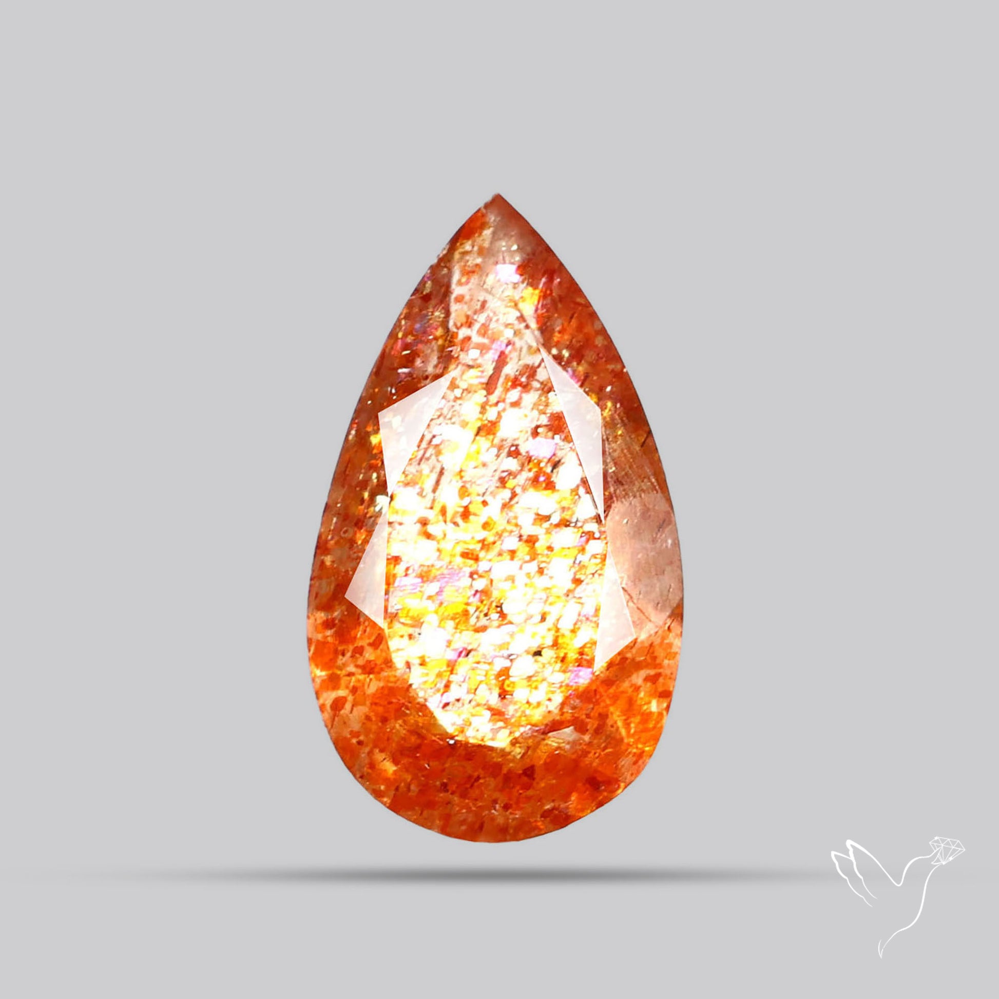 Faceted Tanzanian Confetti Sunstone
