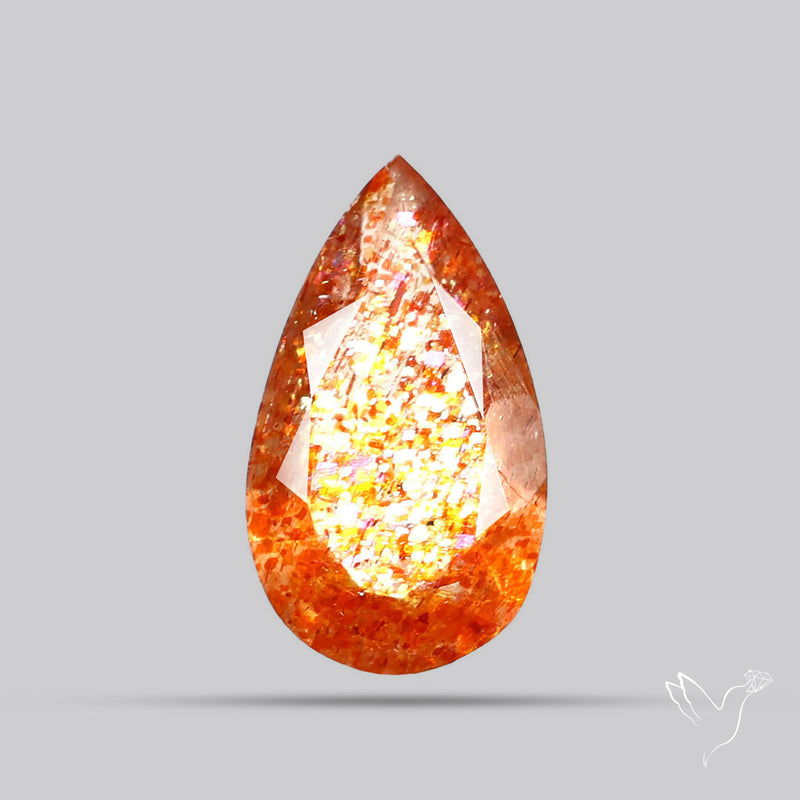 Faceted Tanzanian Confetti Sunstone
