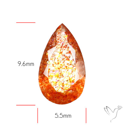 Faceted Tanzanian Confetti Sunstone