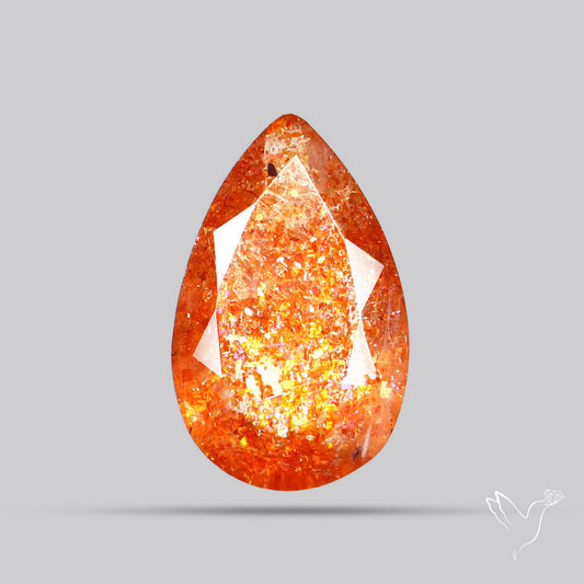 Faceted Tanzanian Confetti Sunstone