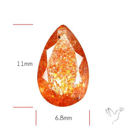Faceted Tanzanian Confetti Sunstone