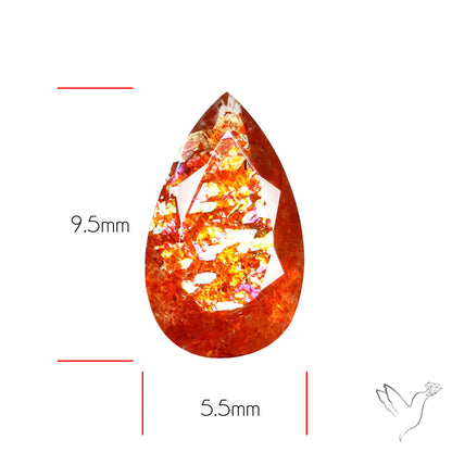 Faceted Tanzanian Confetti Sunstone