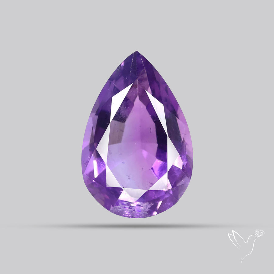 Faceted Amethyst African Deep Violet Purple