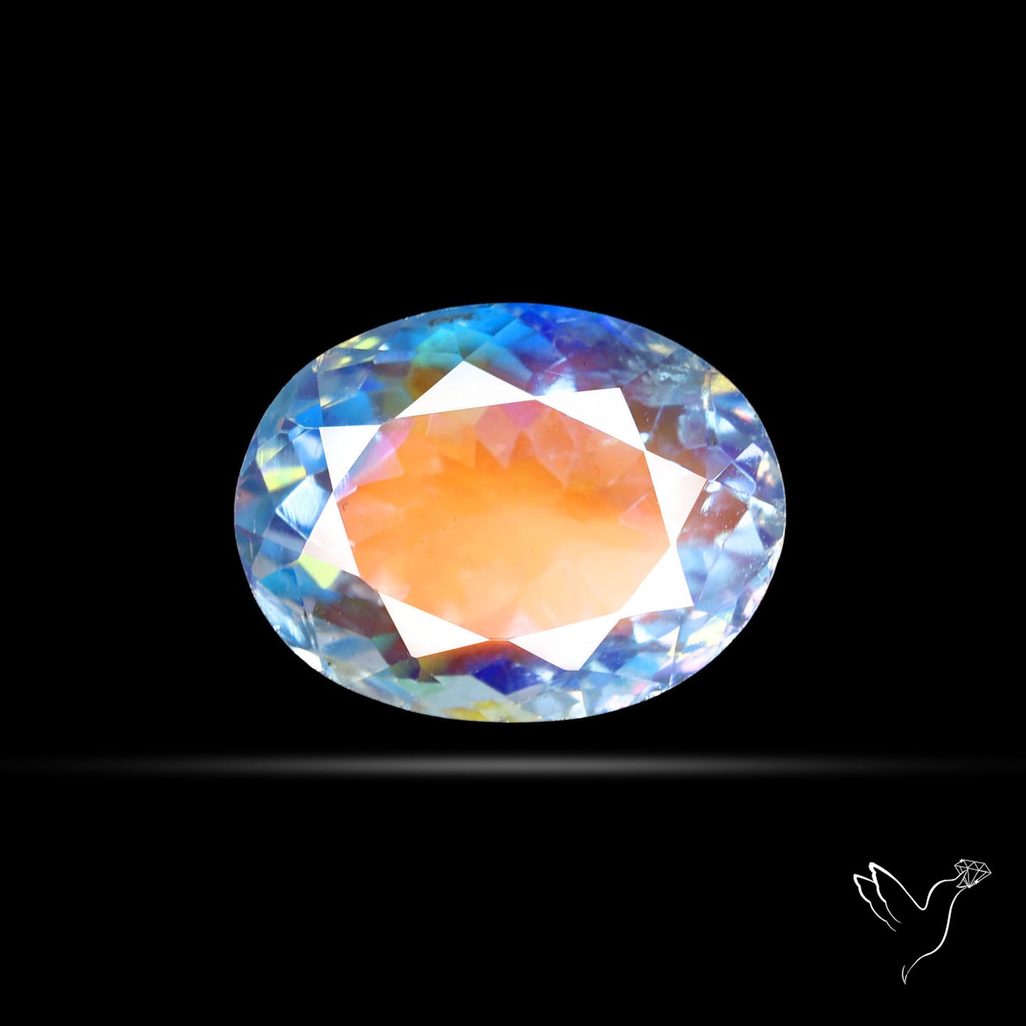 Madagascan Rainbow Moonstone Faceted Fine Gemstone High Grade
