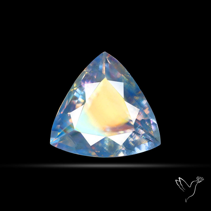 Madagascan Rainbow Moonstone Faceted Fine Gemstone High Grade