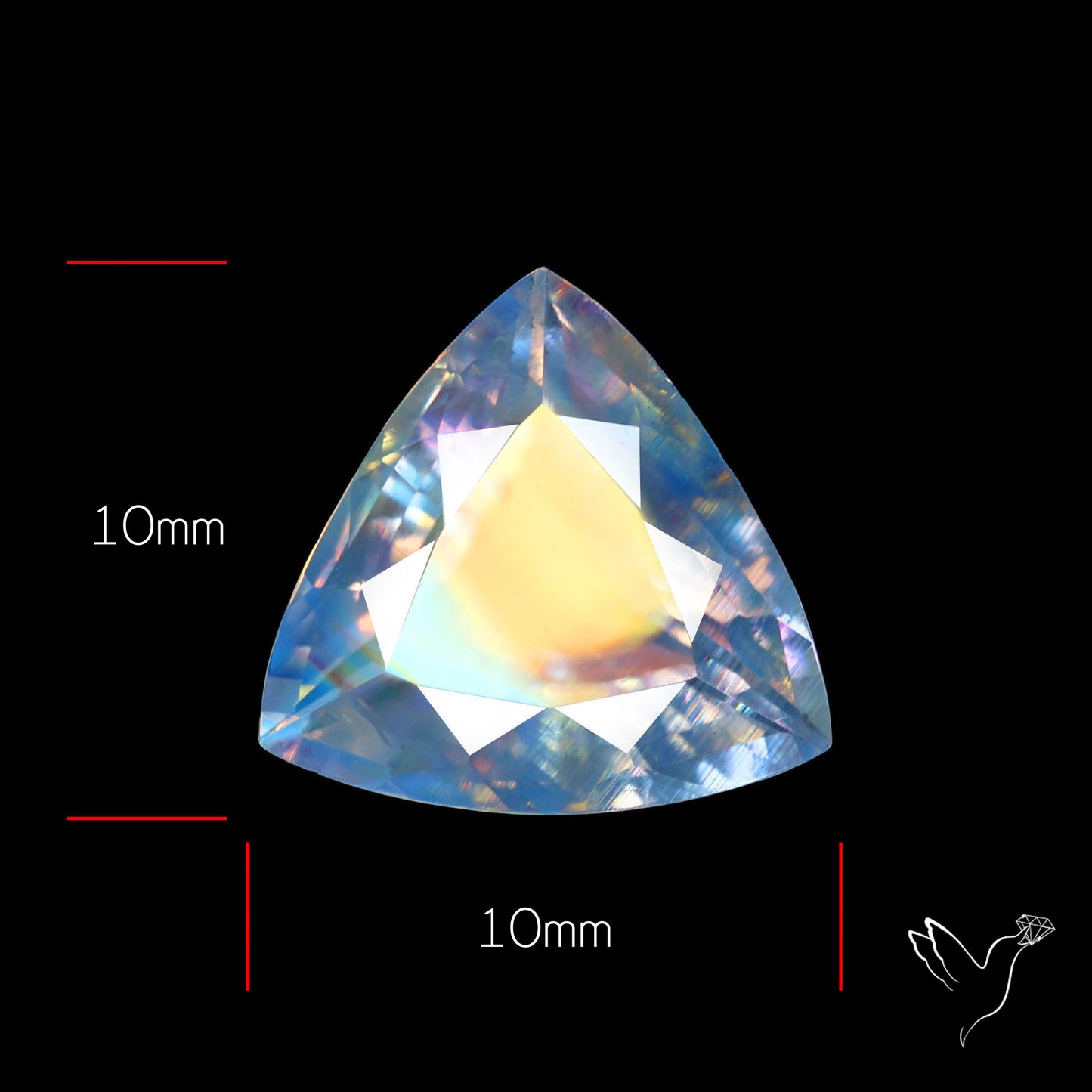 Madagascan Rainbow Moonstone Faceted Fine Gemstone High Grade