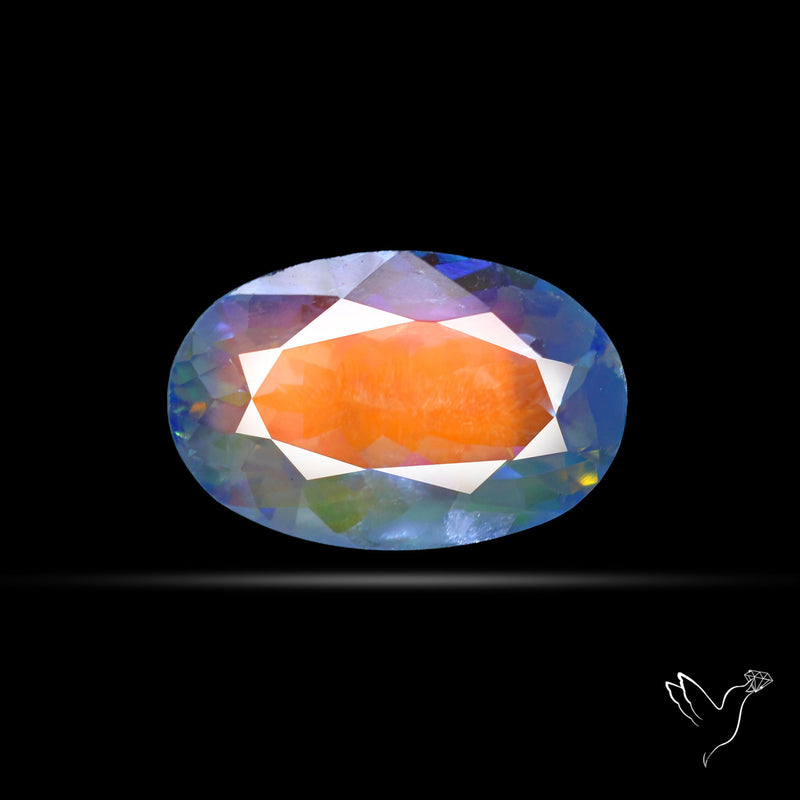 Madagascan Rainbow Moonstone Faceted Fine Gemstone High Grade