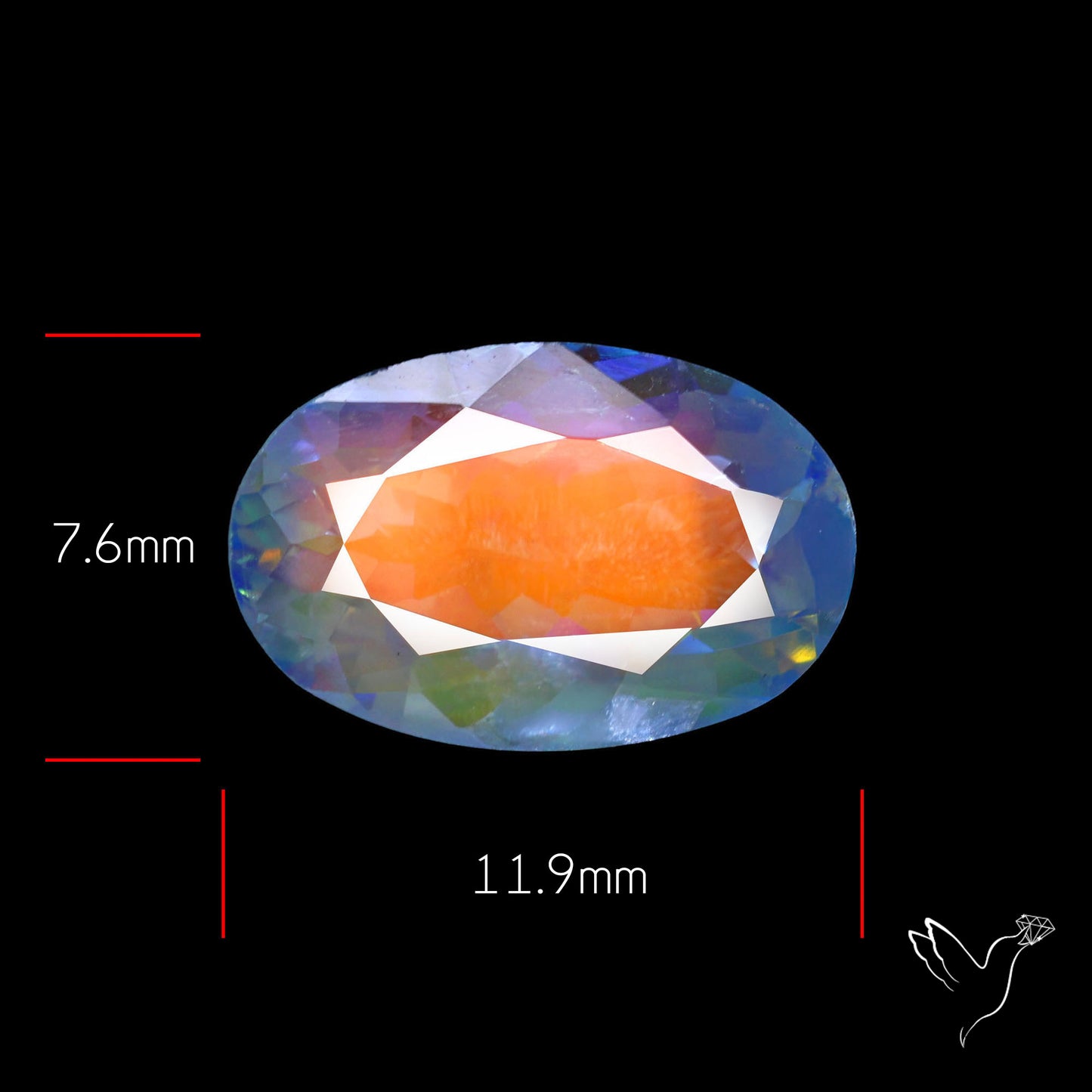 Madagascan Rainbow Moonstone Faceted Fine Gemstone High Grade