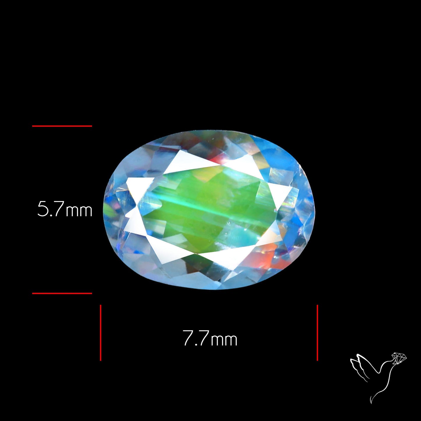 Madagascan Rainbow Moonstone Faceted Fine Gemstone High Grade