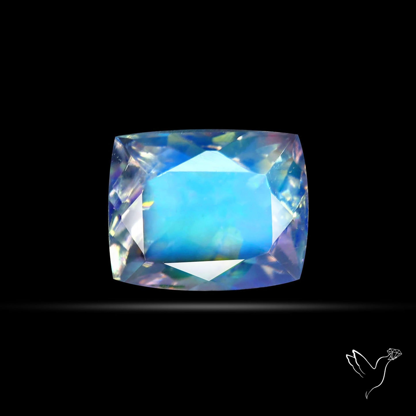 Madagascan Rainbow Moonstone Faceted Fine Gemstone High Grade