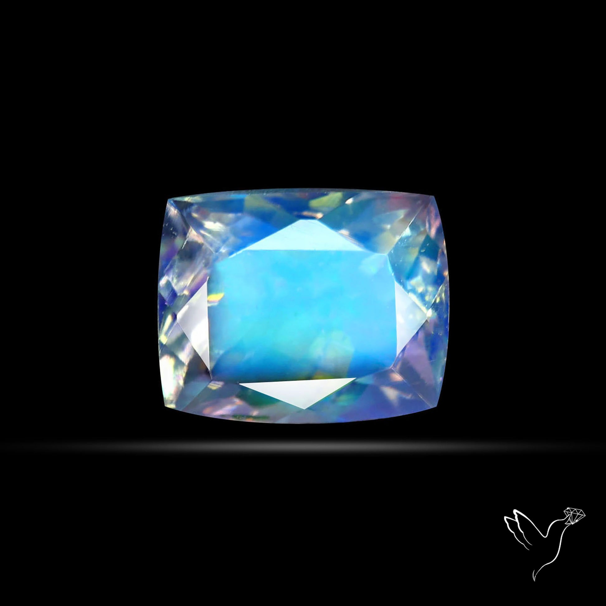 Madagascan Rainbow Moonstone Faceted Fine Gemstone High Grade