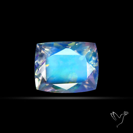 Madagascan Rainbow Moonstone Faceted Fine Gemstone High Grade