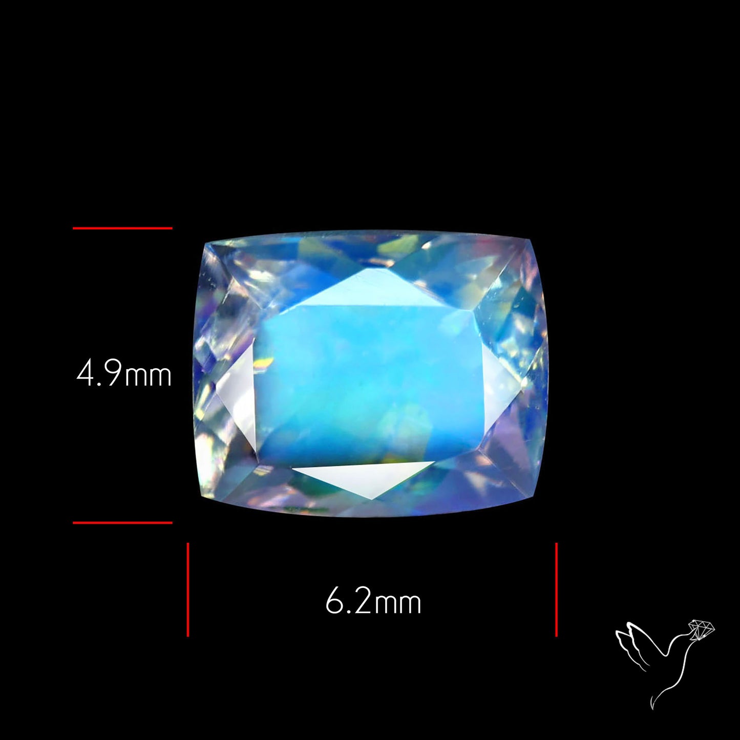 Madagascan Rainbow Moonstone Faceted Fine Gemstone High Grade