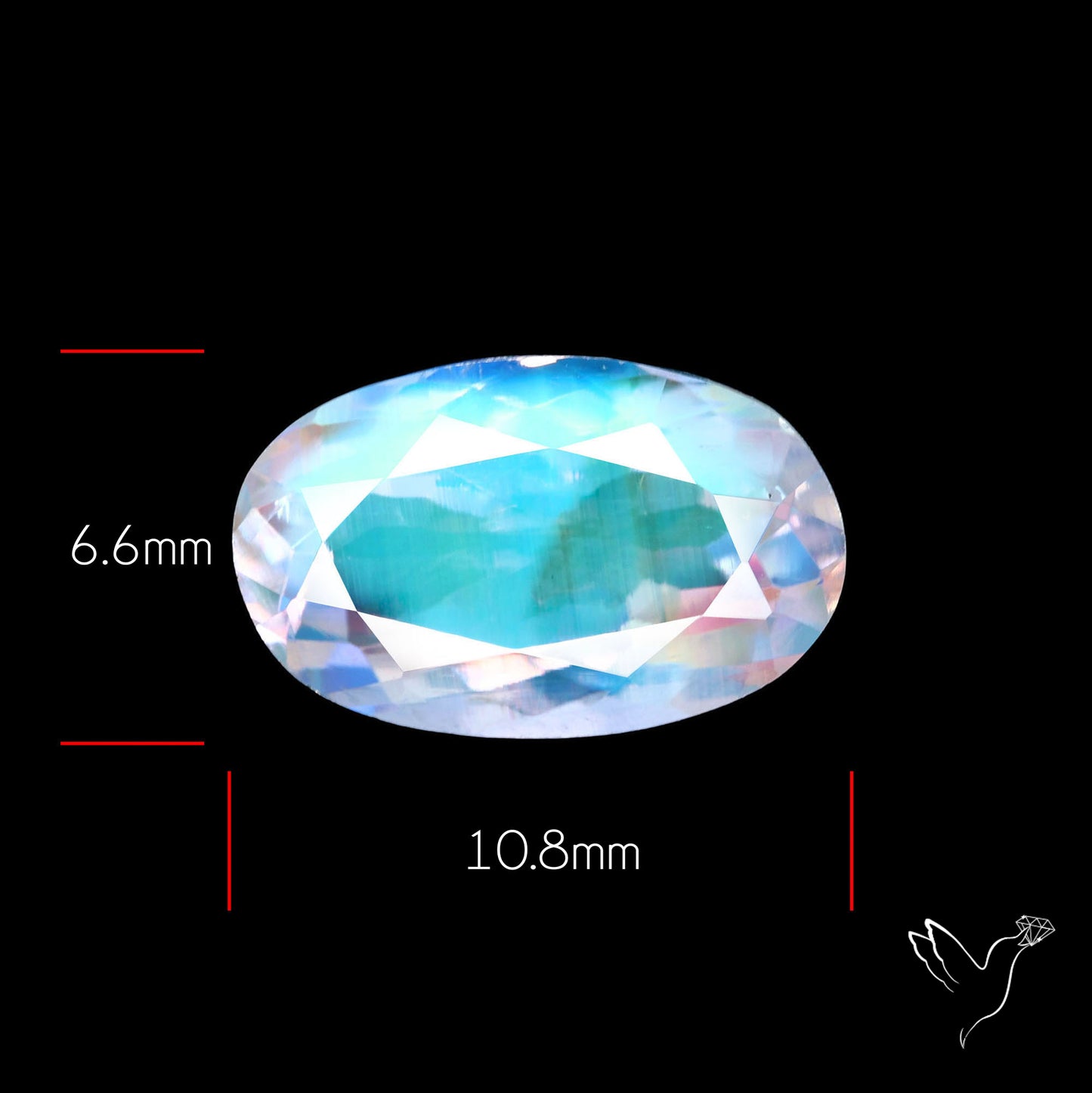 Madagascan Rainbow Moonstone Faceted Fine Gemstone High Grade