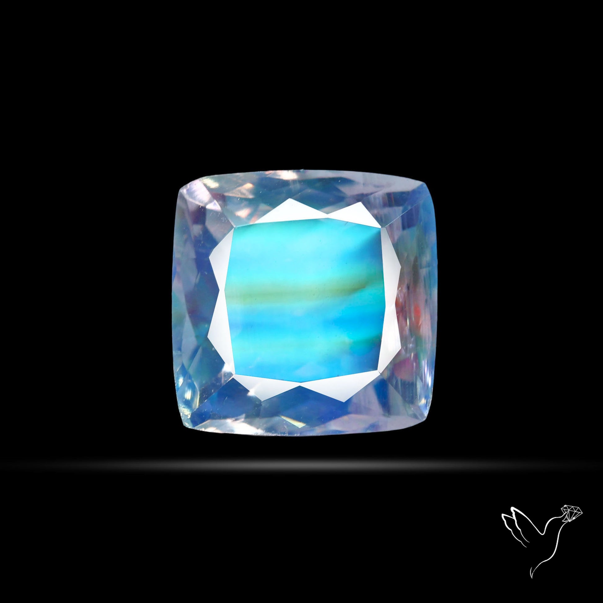 Madagascan Rainbow Moonstone Faceted Fine Gemstone High Grade