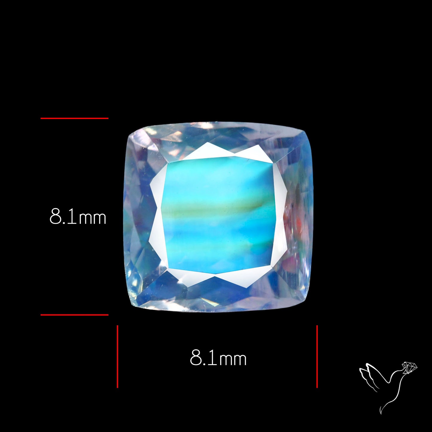 Madagascan Rainbow Moonstone Faceted Fine Gemstone High Grade