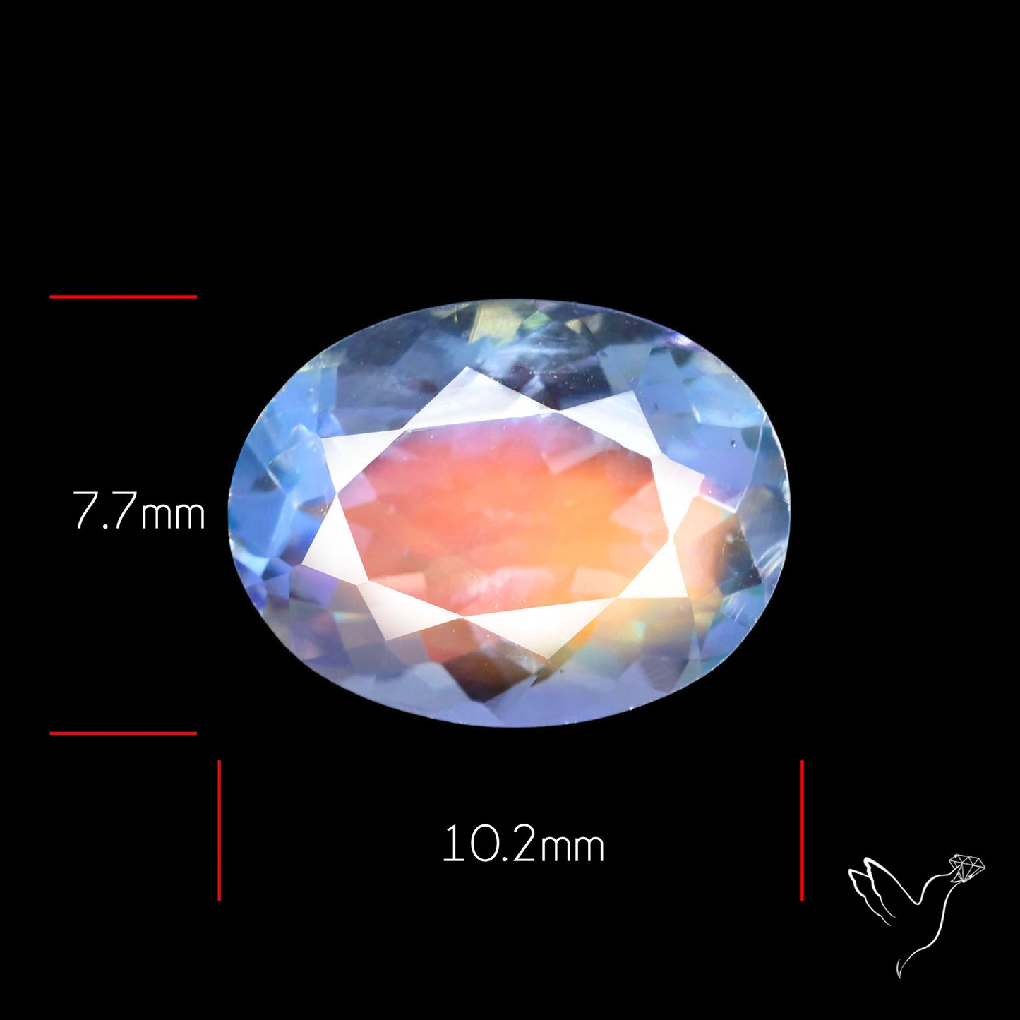 Madagascan Rainbow Moonstone Faceted Fine Gemstone High Grade