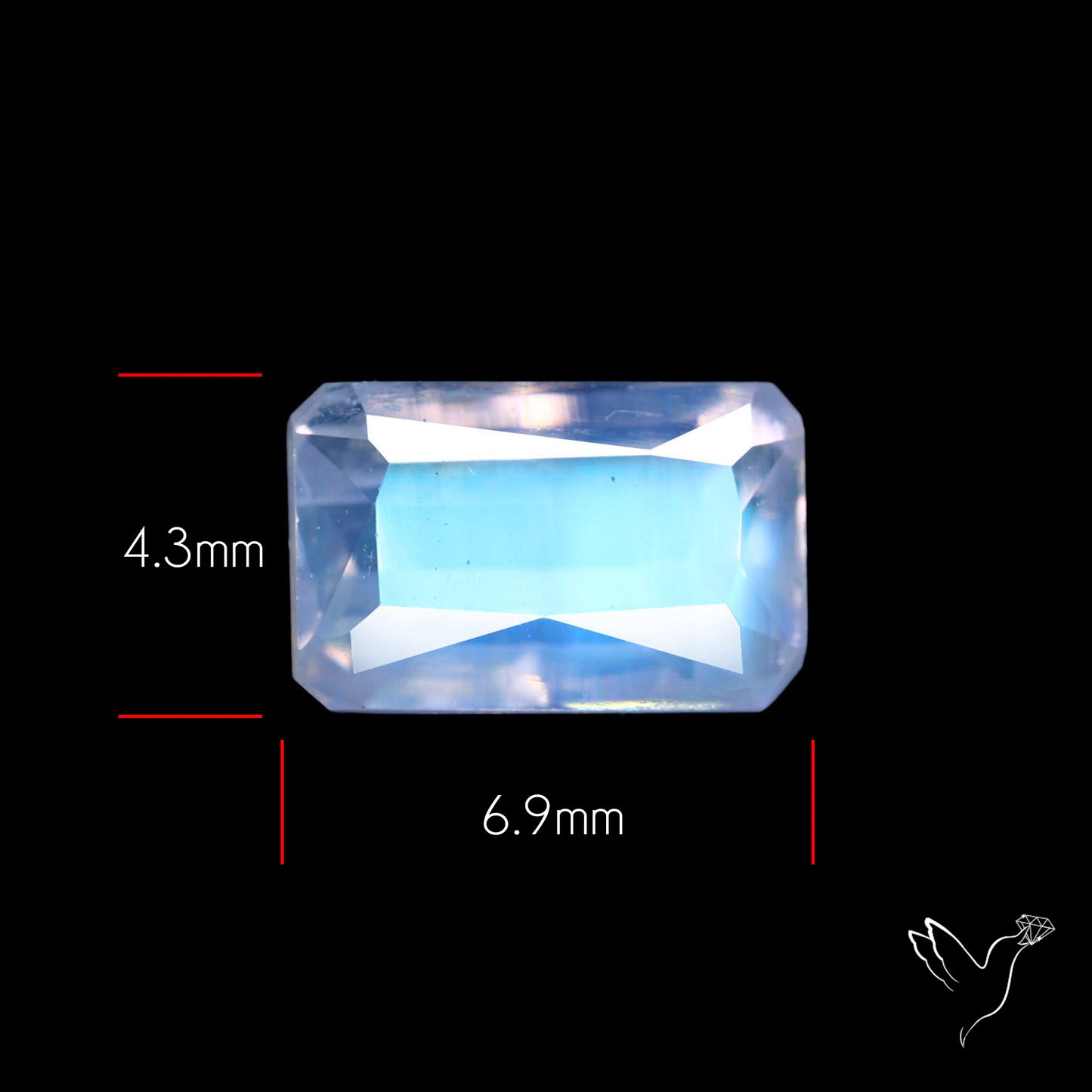 Madagascan Rainbow Moonstone Faceted Fine Gemstone High Grade