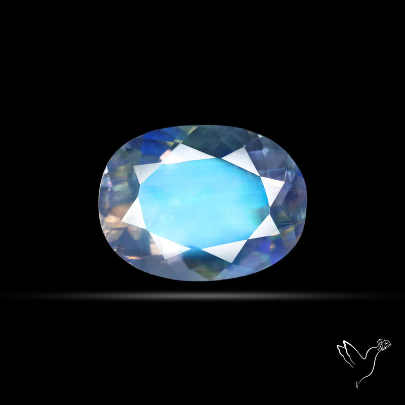 Madagascan Rainbow Moonstone Faceted Fine Gemstone High Grade