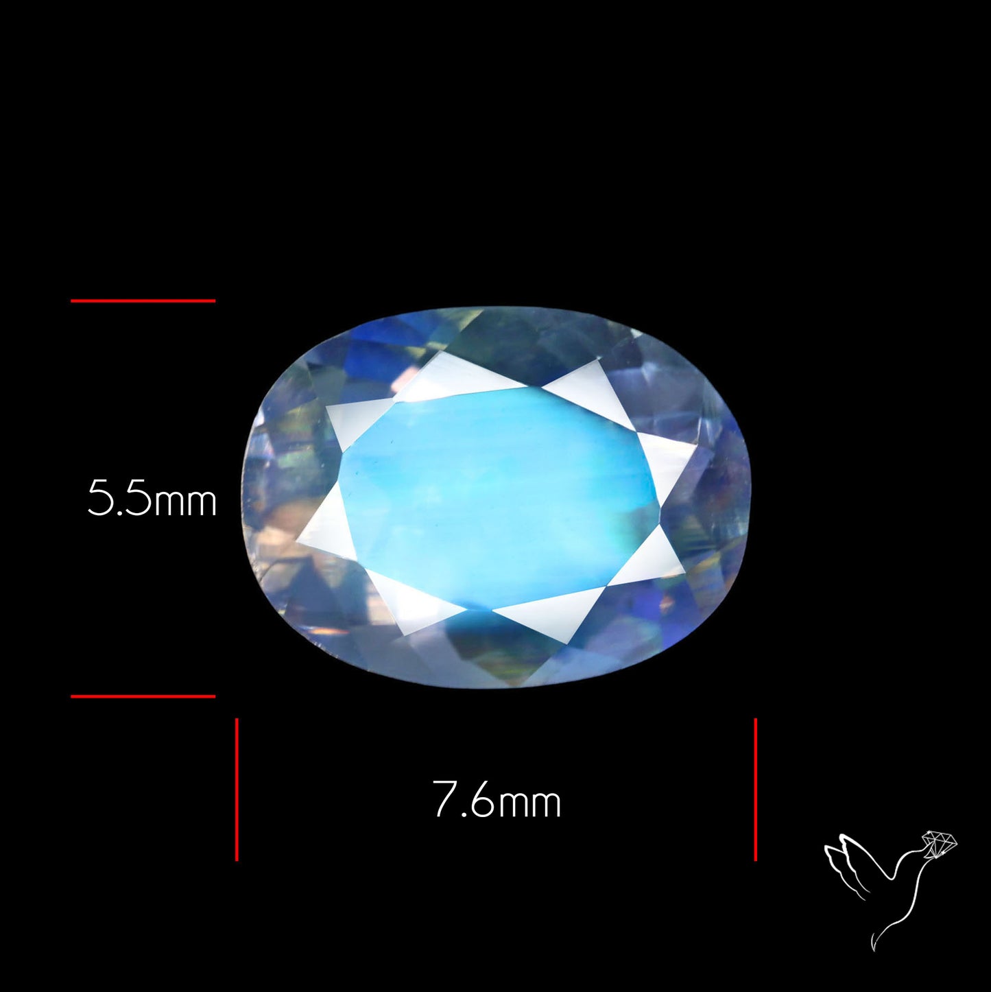 Madagascan Rainbow Moonstone Faceted Fine Gemstone High Grade