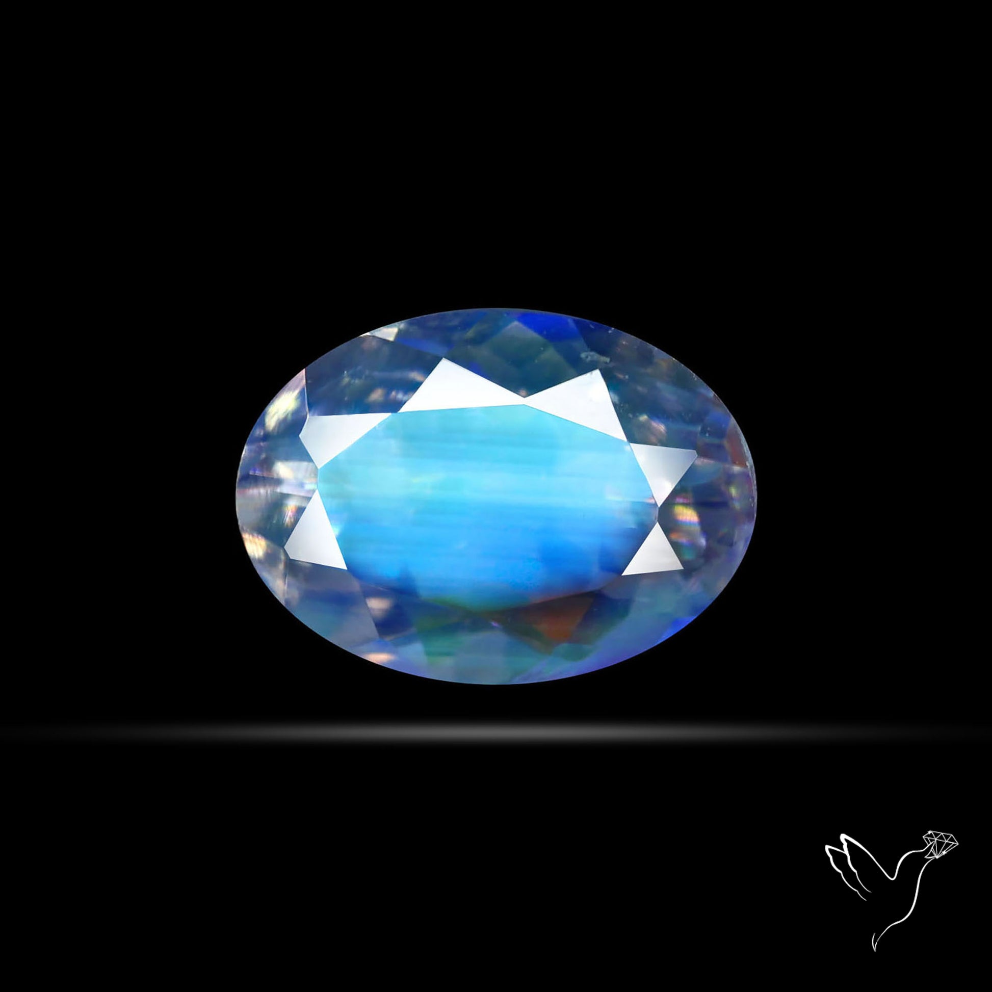 Madagascan Rainbow Moonstone Faceted Fine Gemstone High Grade