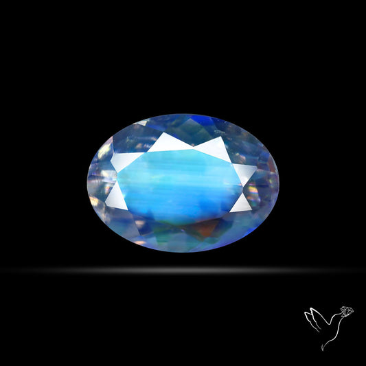 Madagascan Rainbow Moonstone Faceted Fine Gemstone High Grade