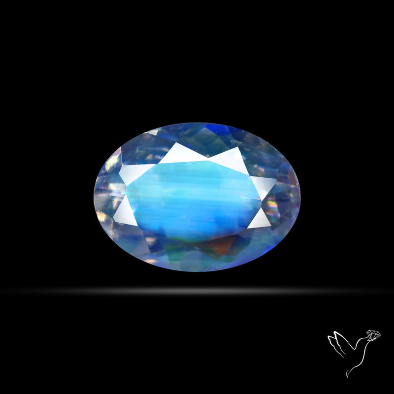 Madagascan Rainbow Moonstone Faceted Fine Gemstone High Grade