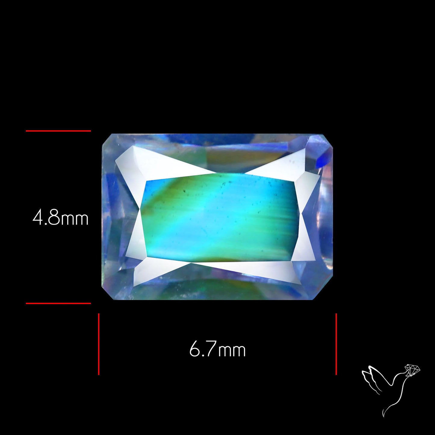 Madagascan Rainbow Moonstone Faceted Fine Gemstone High Grade