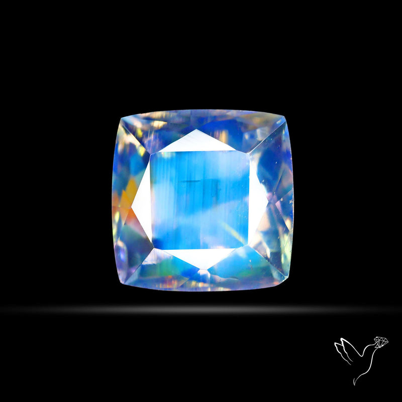 Madagascan Rainbow Moonstone Faceted Fine Gemstone High Grade
