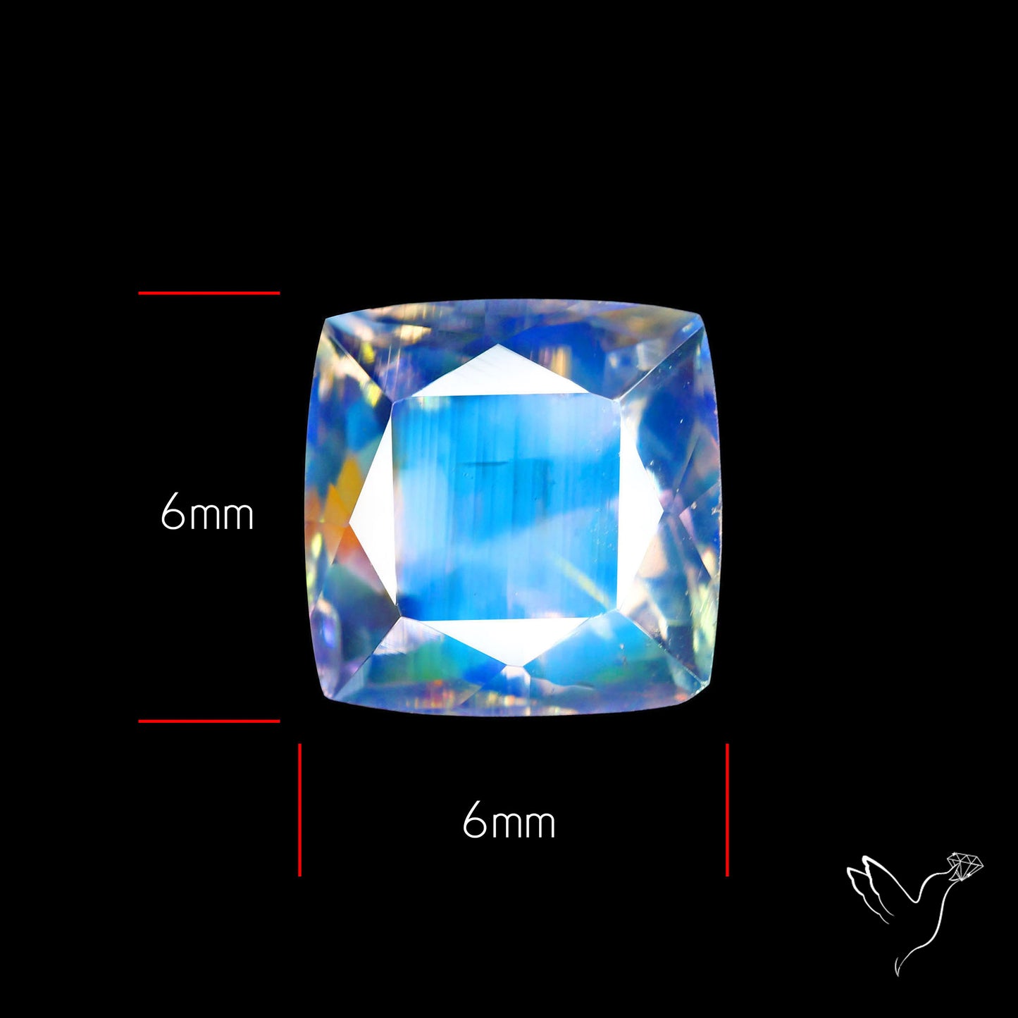 Madagascan Rainbow Moonstone Faceted Fine Gemstone High Grade