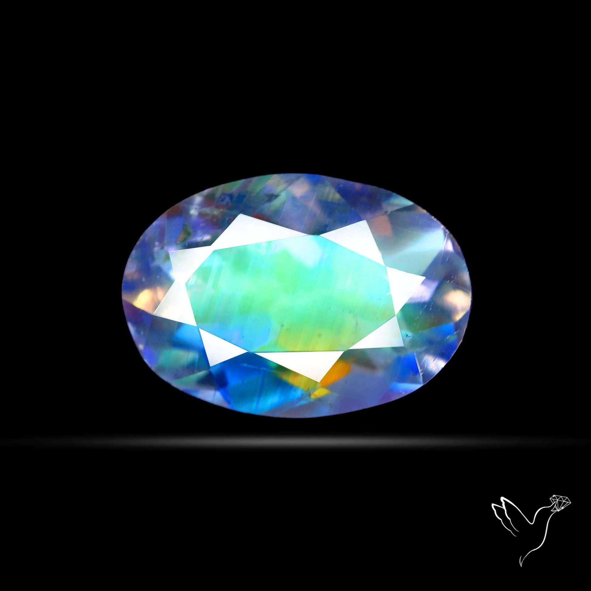 Madagascan Rainbow Moonstone Faceted Fine Gemstone High Grade