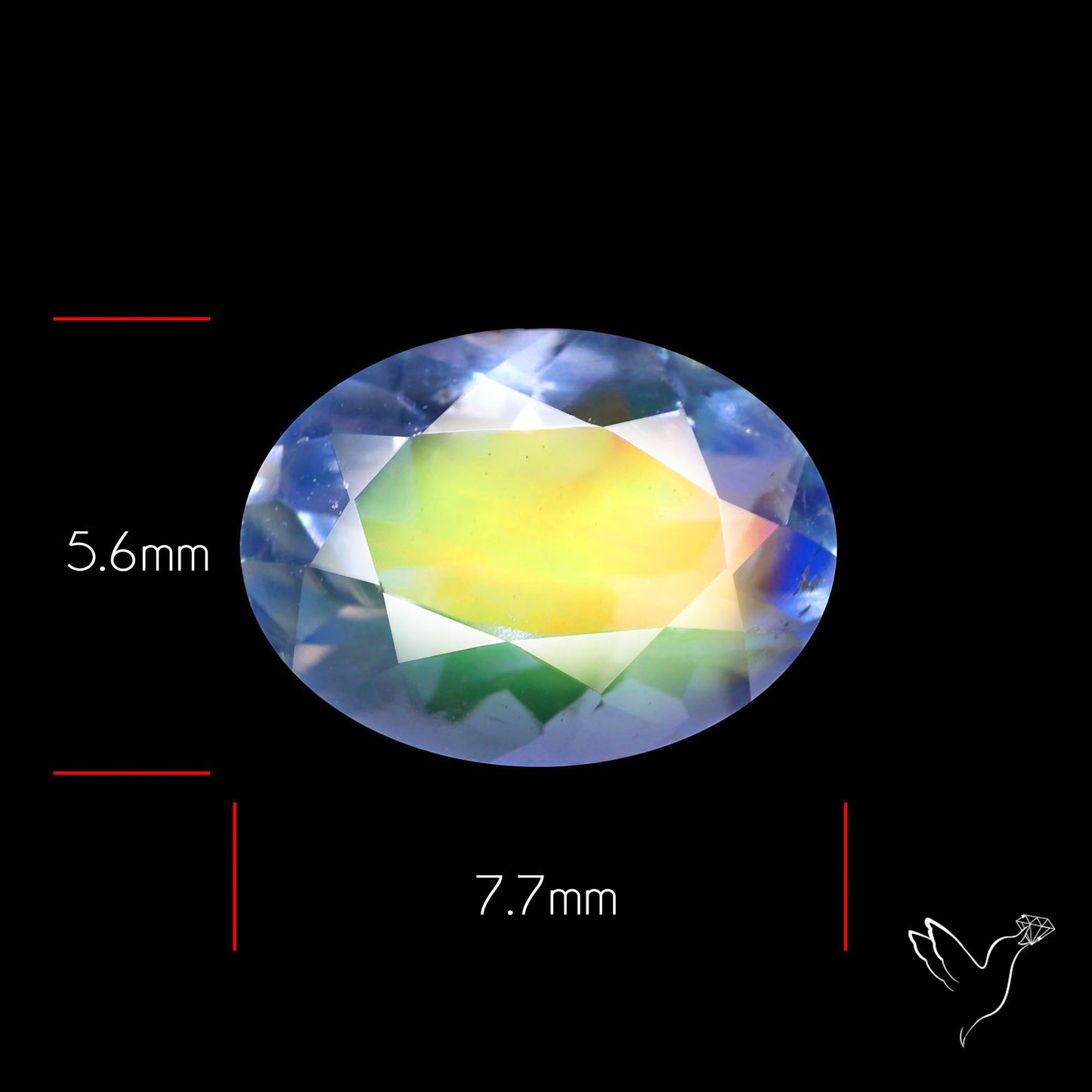 Madagascan Rainbow Moonstone Faceted Fine Gemstone High Grade