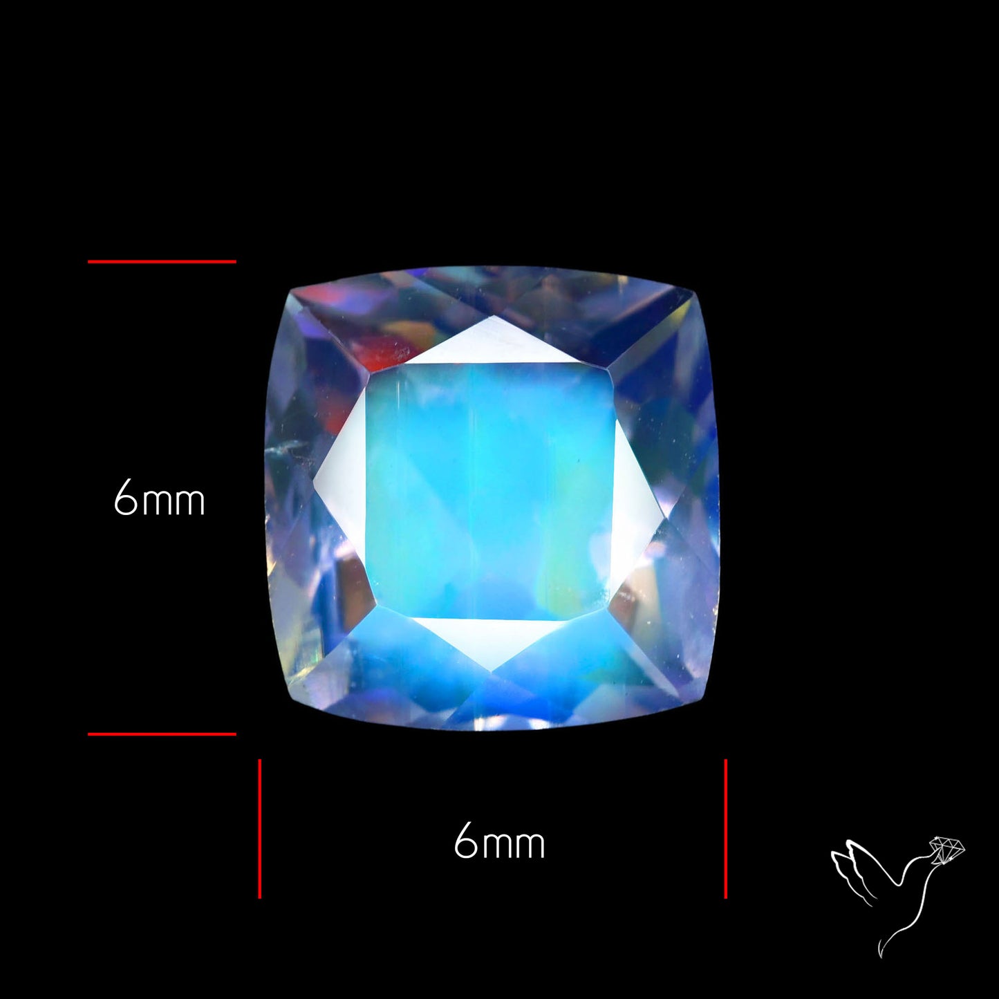 Madagascan Rainbow Moonstone Faceted Fine Gemstone High Grade