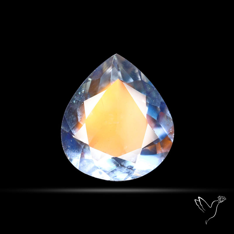 Madagascan Rainbow Moonstone Faceted Fine Gemstone High Grade