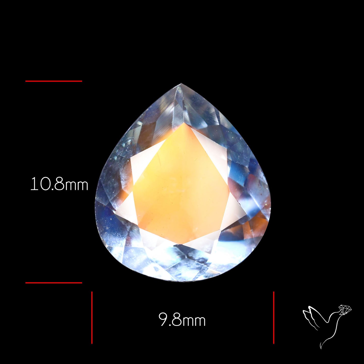 Madagascan Rainbow Moonstone Faceted Fine Gemstone High Grade