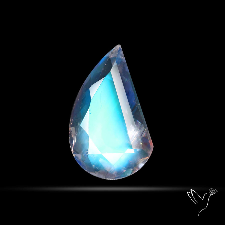 Madagascan Rainbow Moonstone Faceted Fine Gemstone High Grade