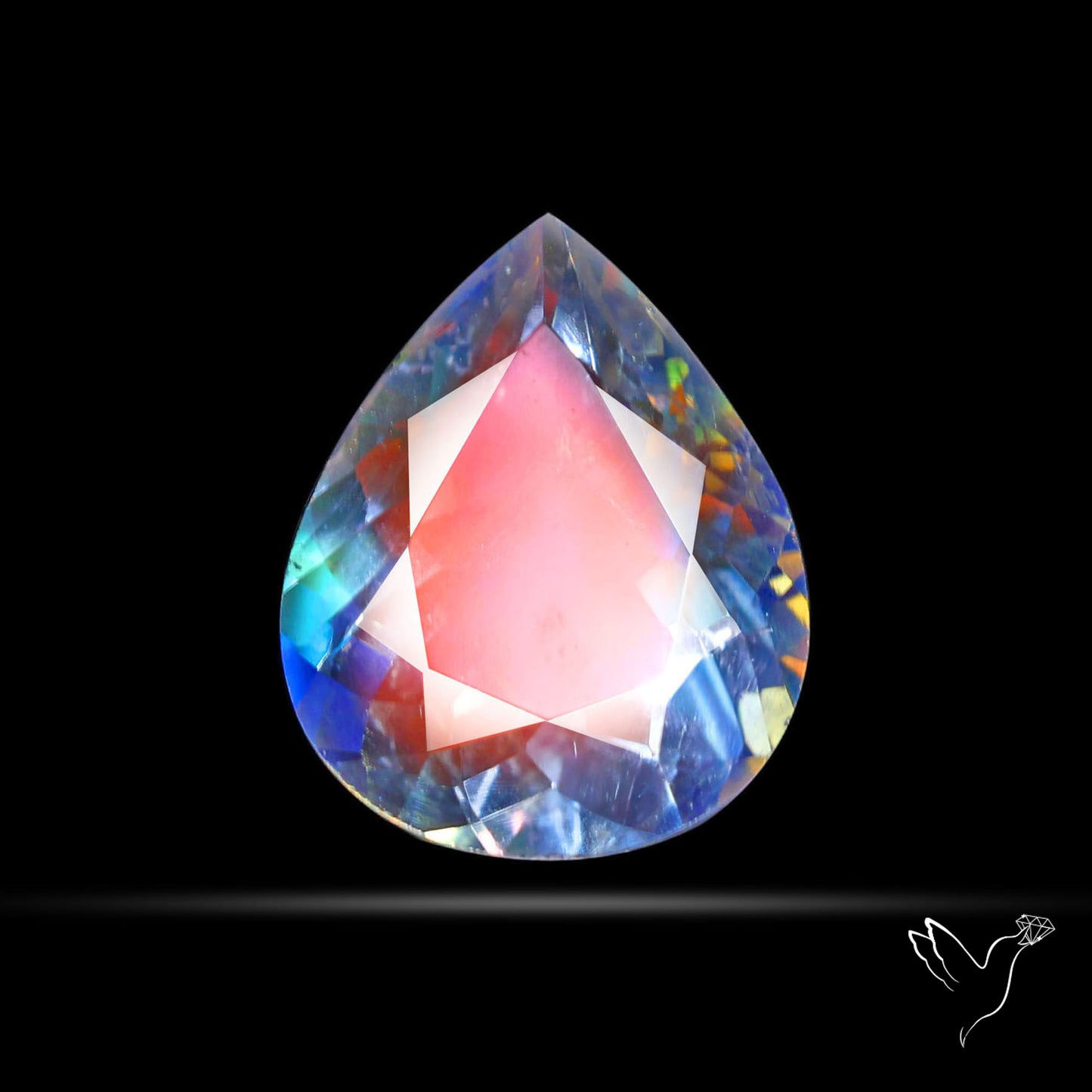 Madagascan Rainbow Moonstone Faceted Fine Gemstone High Grade