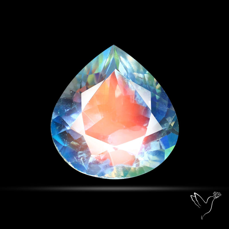 Madagascan Rainbow Moonstone Faceted Fine Gemstone High Grade