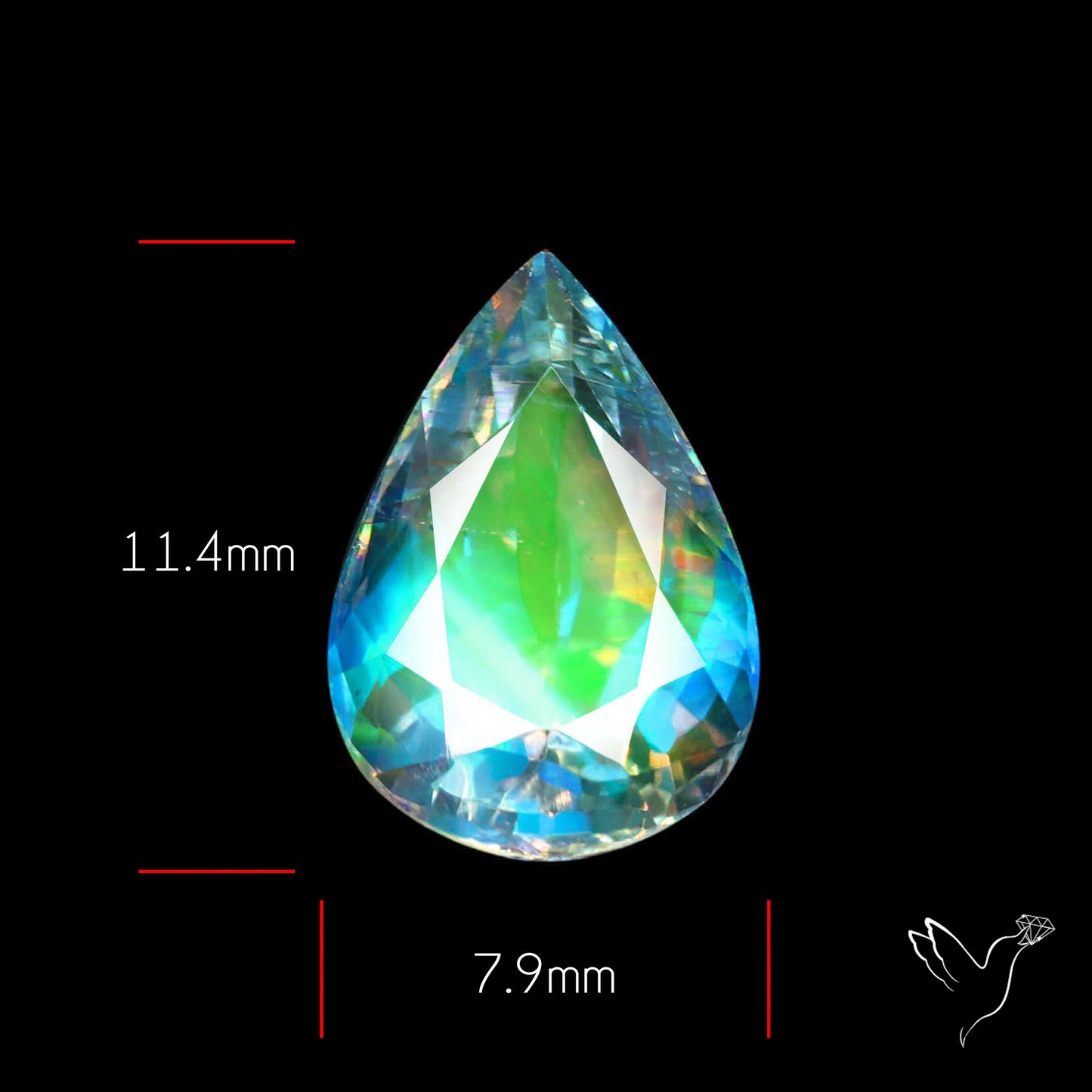Madagascan Rainbow Moonstone Faceted Fine Gemstone High Grade