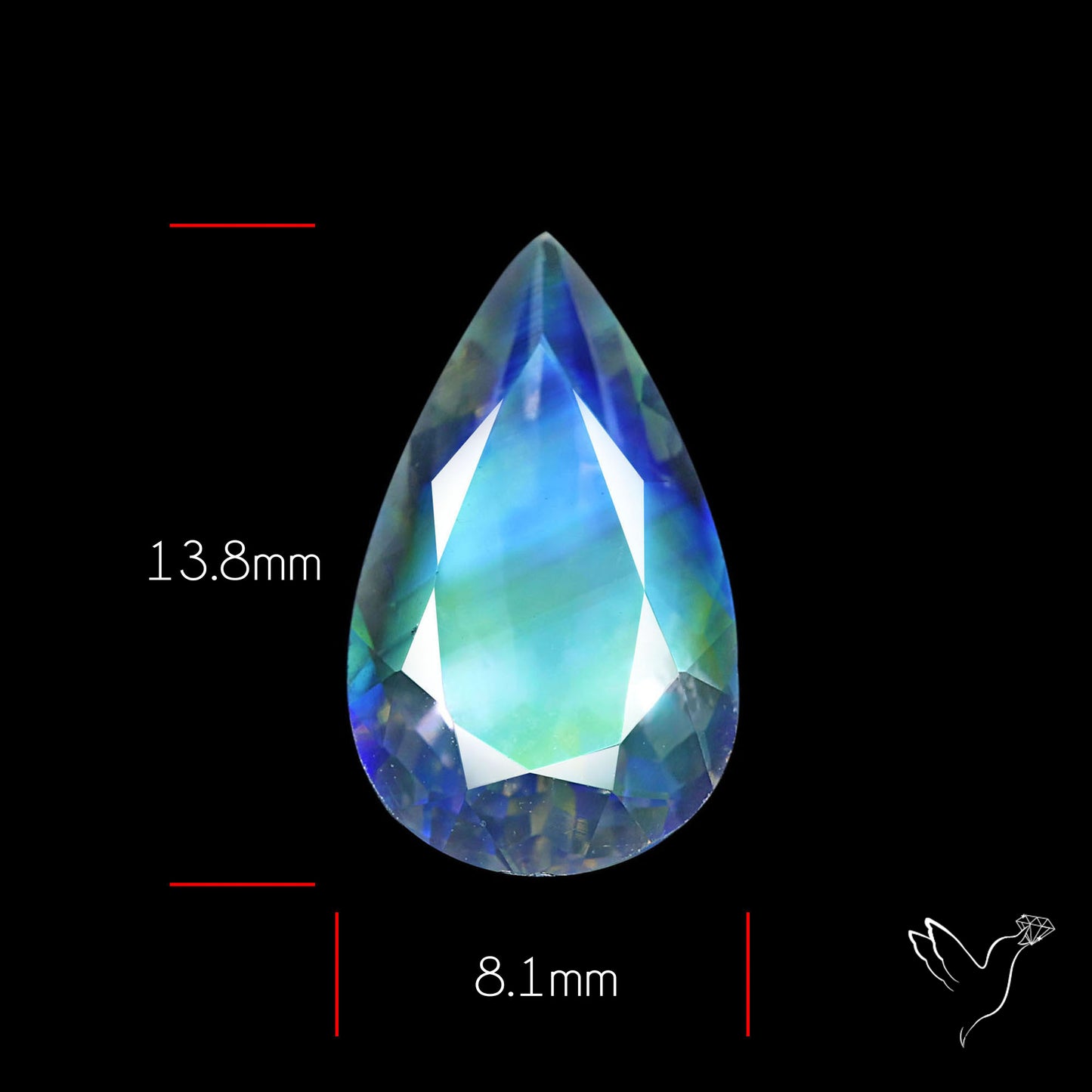 Madagascan Rainbow Moonstone Faceted Fine Gemstone High Grade