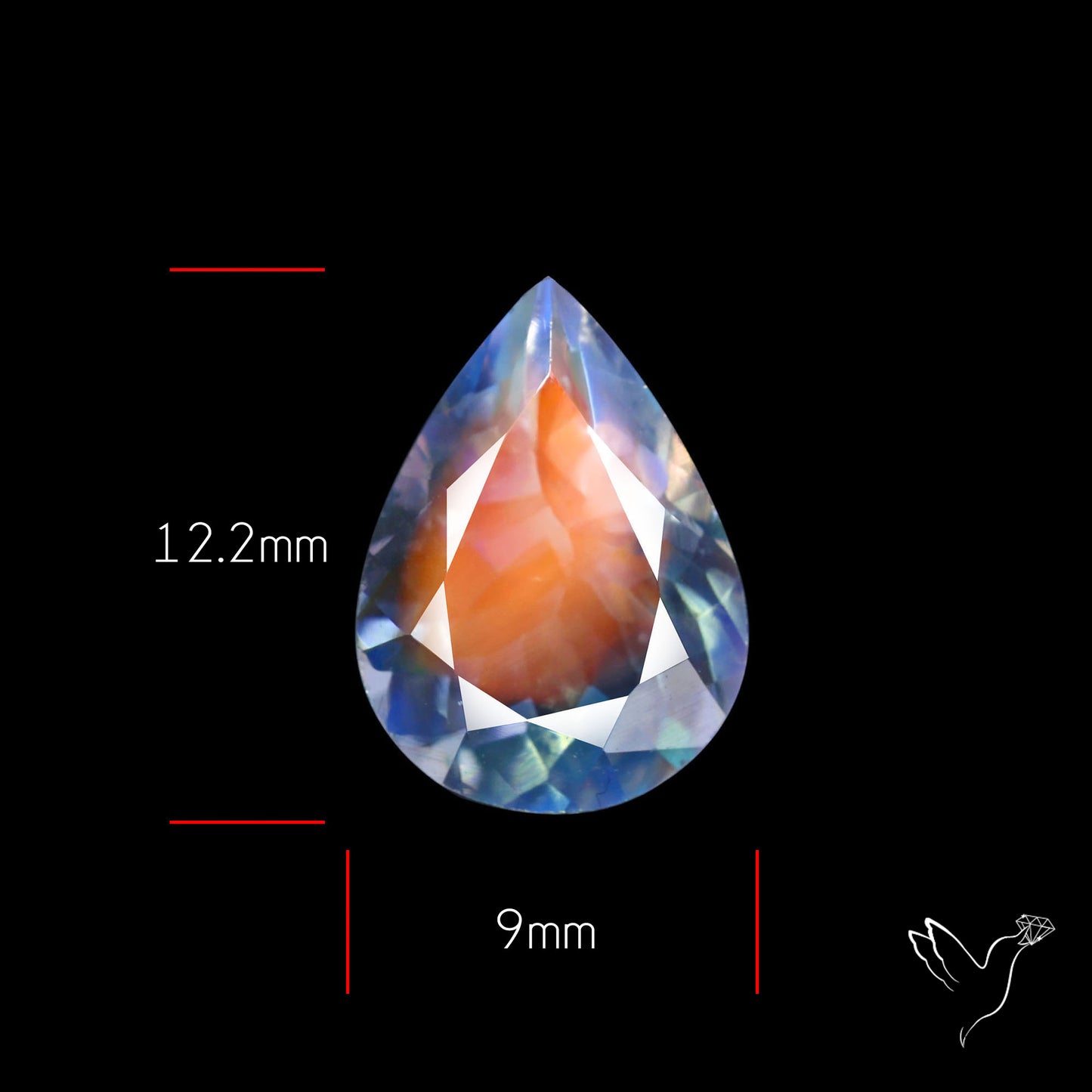 Madagascan Rainbow Moonstone Faceted Fine Gemstone High Grade