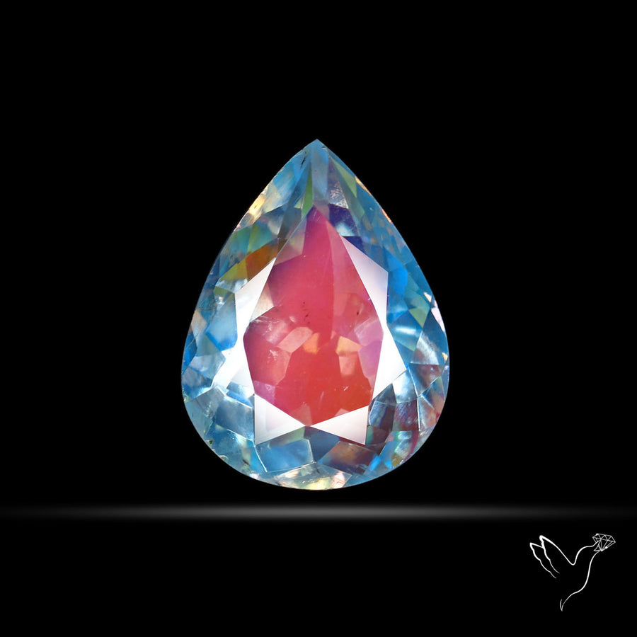 Madagascan Rainbow Moonstone Faceted Fine Gemstone High Grade