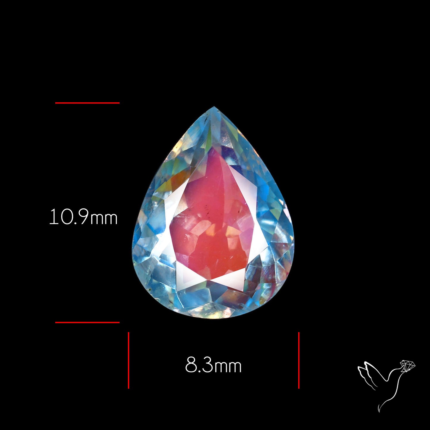 Madagascan Rainbow Moonstone Faceted Fine Gemstone High Grade