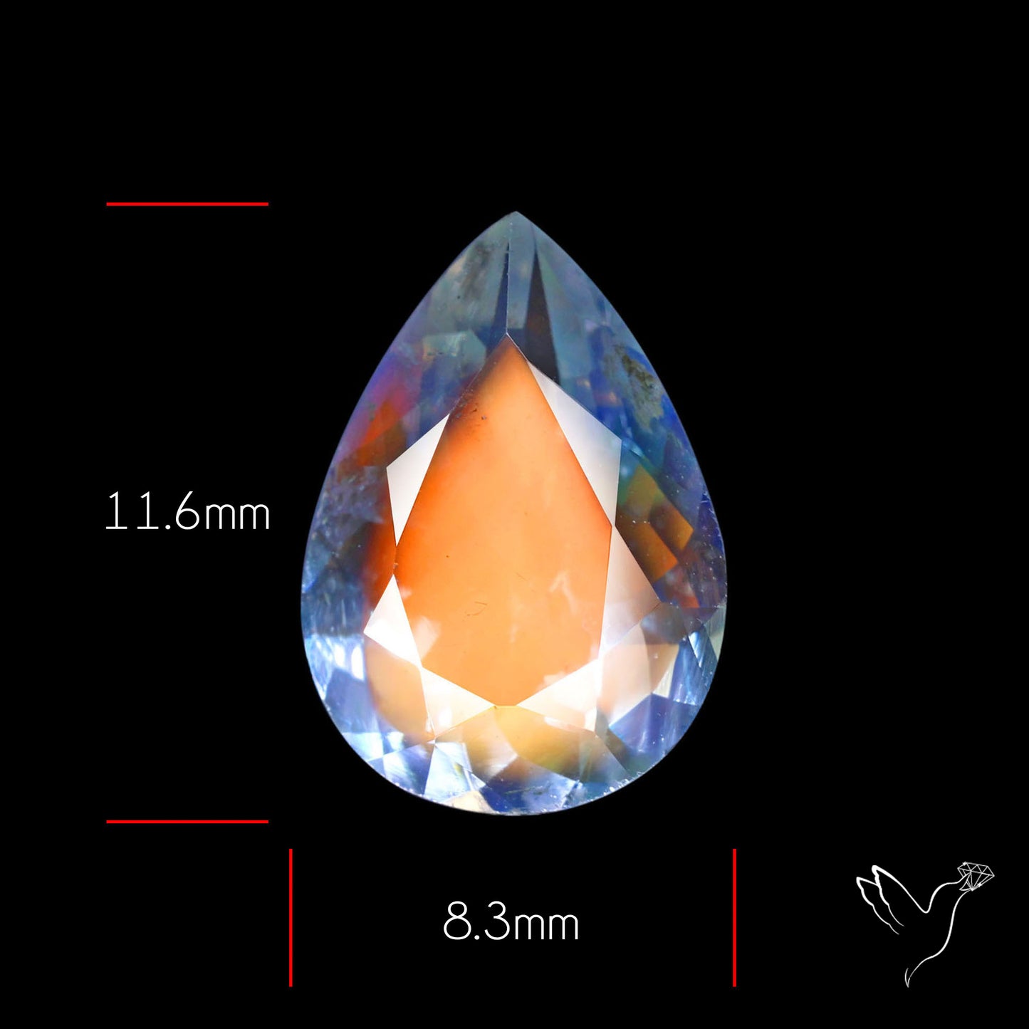 Madagascan Rainbow Moonstone Faceted Fine Gemstone High Grade